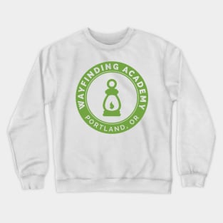 Wayfinding Academy Seal in Wayfinding Academy Green Crewneck Sweatshirt